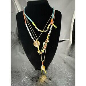 Free People Magic Layered Necklace | Colorful Multi-Strand Boho Beaded Necklace